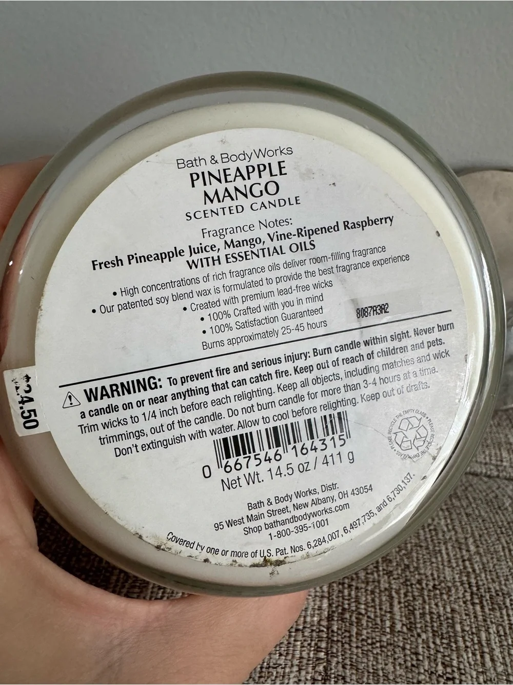 Bath & Body Works Pineapple Mango Scented Candle